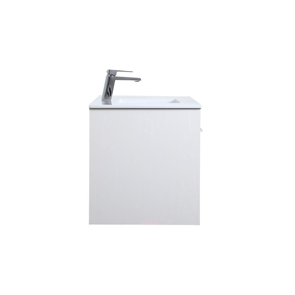 36 inch  Single Bathroom Floating Vanity in White. Picture 11