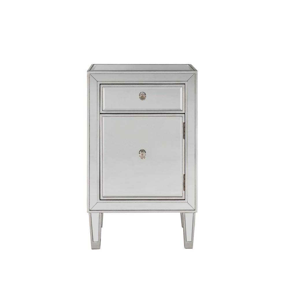End table 1 drawer 18in. W x 13in. D x 29in. H in antique silver paint. Picture 1