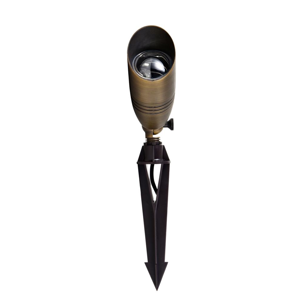 Outdoor Cast Brass spot light 3"w x 8.5"h. Picture 1