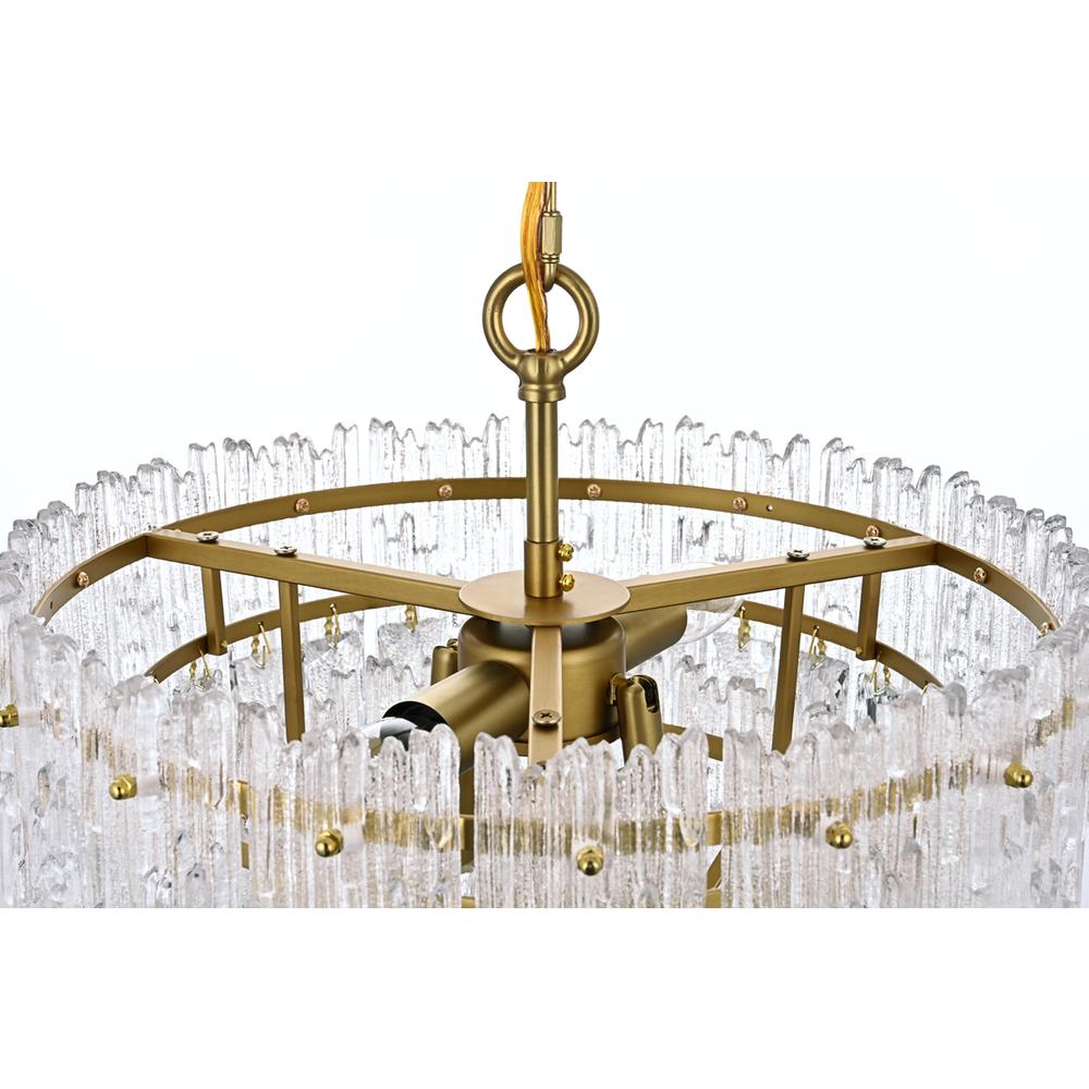 Emilia 15 inch Pendant Light in Satin Gold. Picture 4