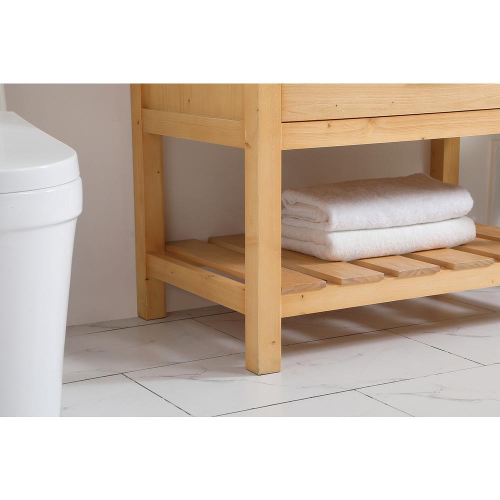 36 inch Single bathroom vanity in natural wood. Picture 6