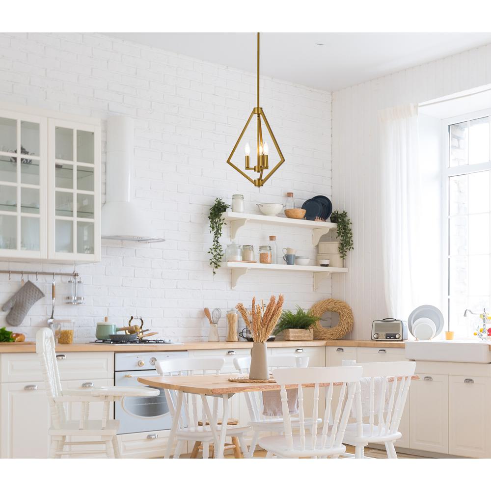 Irina 3 lights pendant in brass. Picture 7