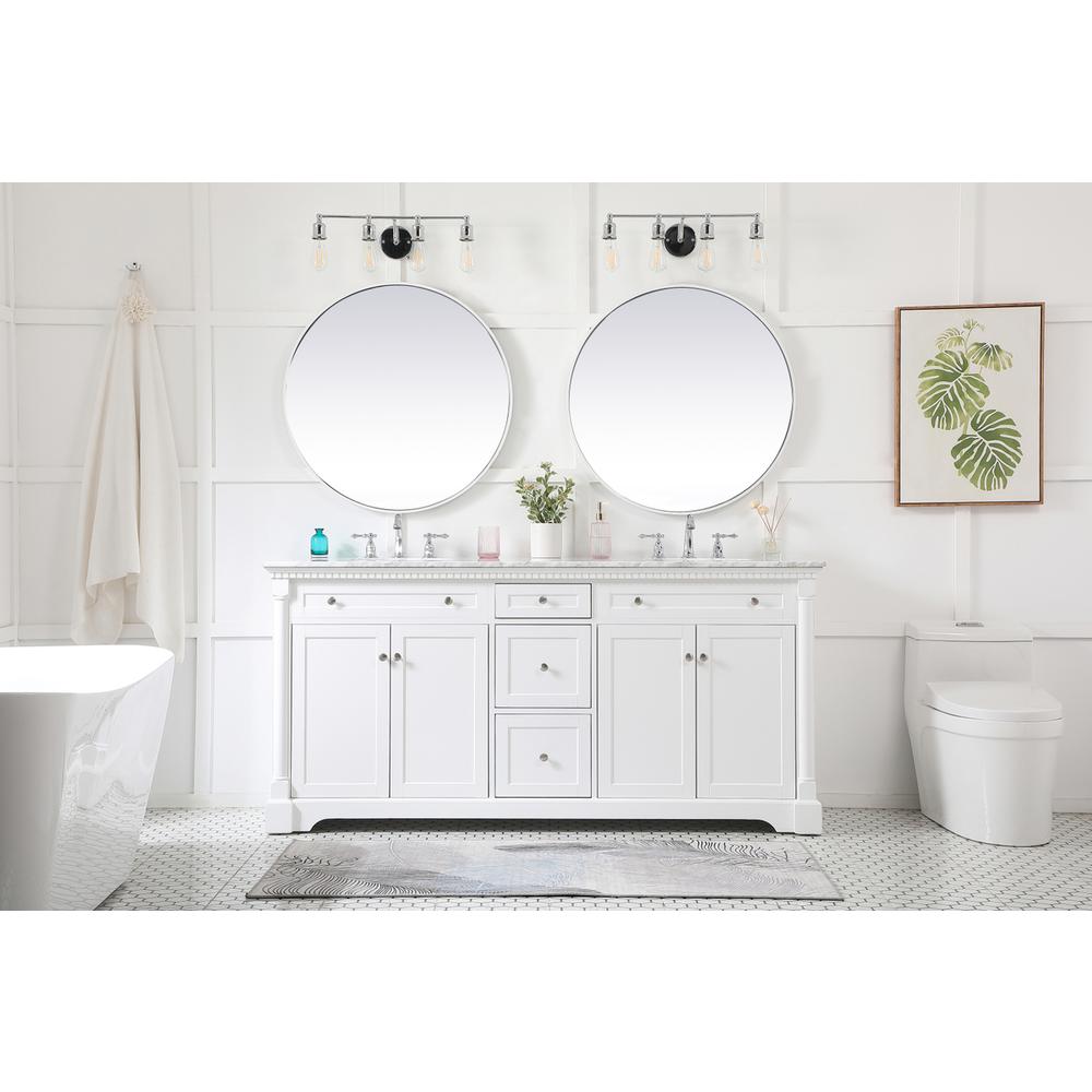 72 inch double bathroom vanity in White. Picture 4