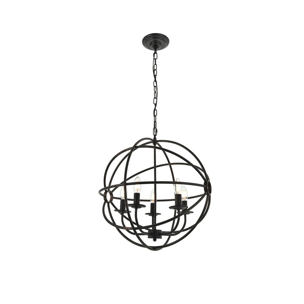 Octavia 5 light dark brown Pendant. Picture 1