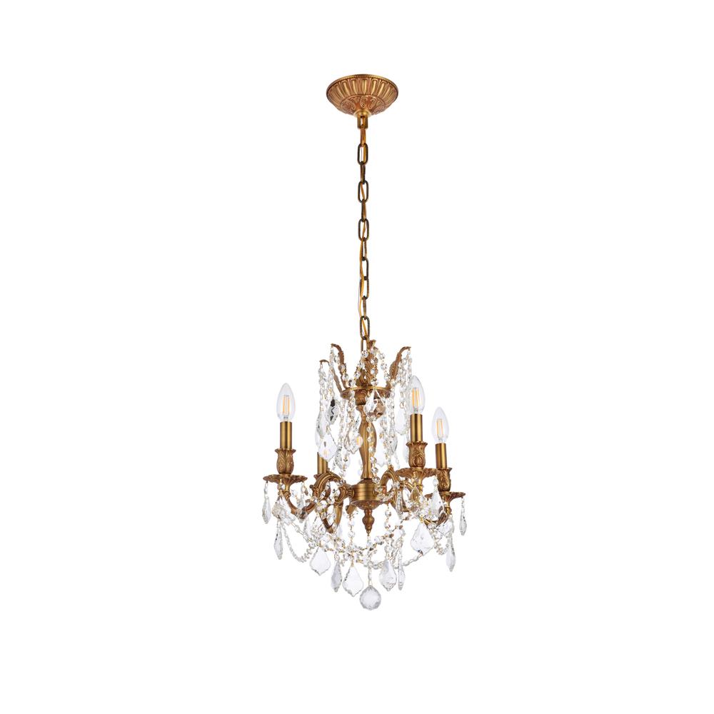 Rosalia 4 light French Gold Pendant Clear Royal Cut Crystal. Picture 6