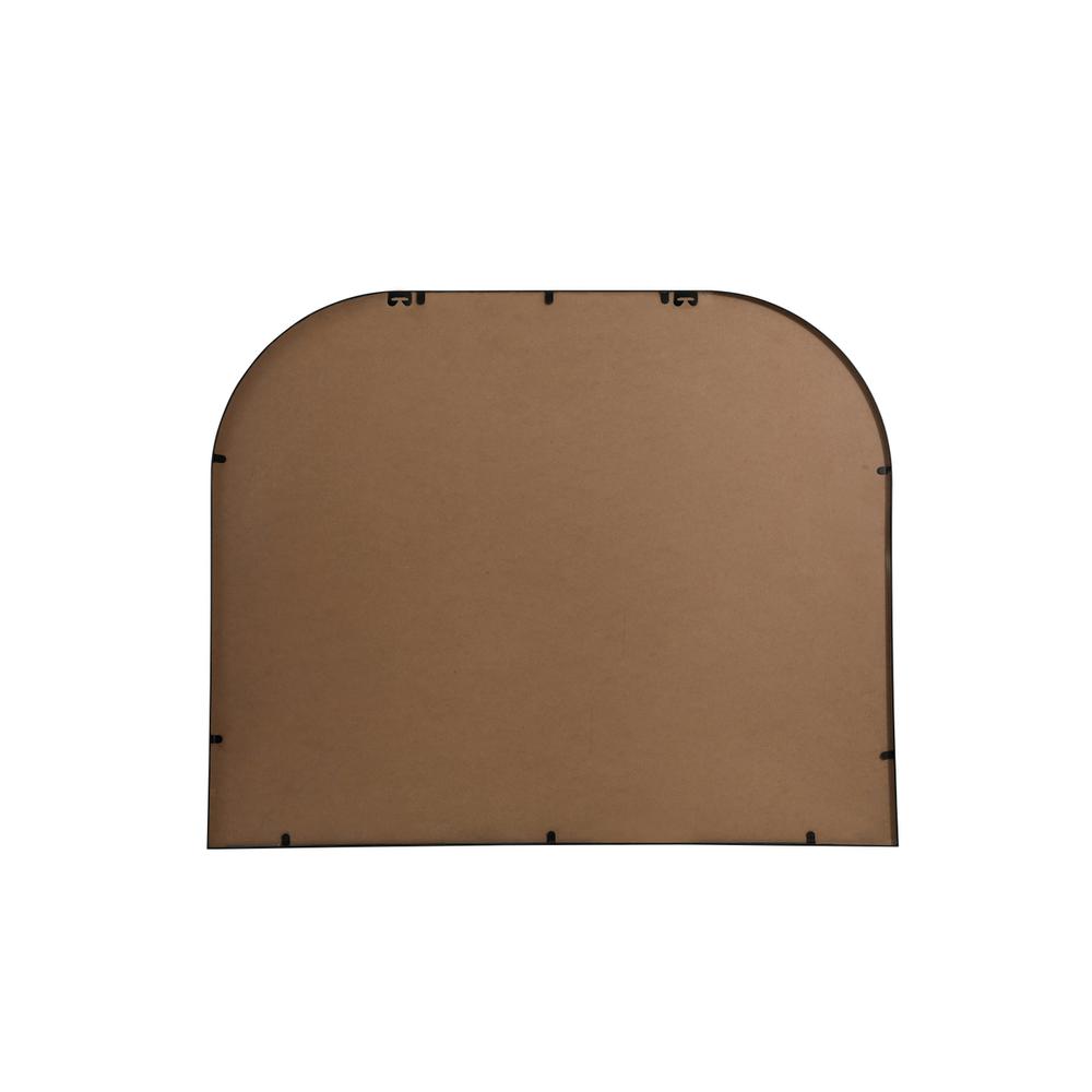 Metal Frame Arch Mirror 42x34 Inch in Black. Picture 8