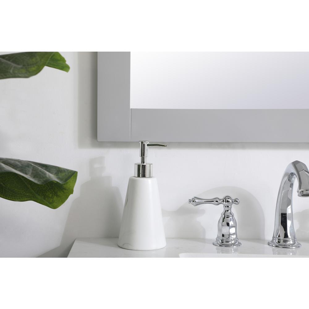 Aqua rectangle vanity mirror 27 inch in Grey. Picture 5
