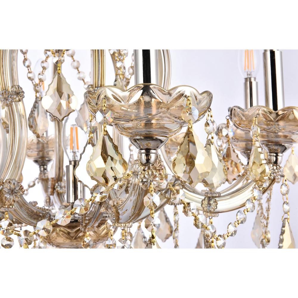 Maria Theresa 9 light Golden Teak Chandelier Golden Teak. Picture 5