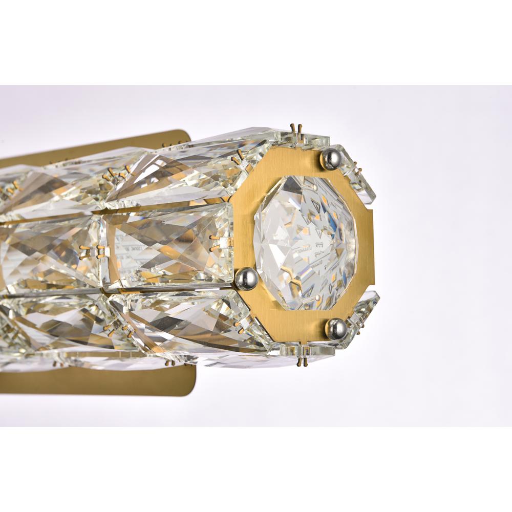 Valetta 18 inch LED linear wall sconce in gold. Picture 6