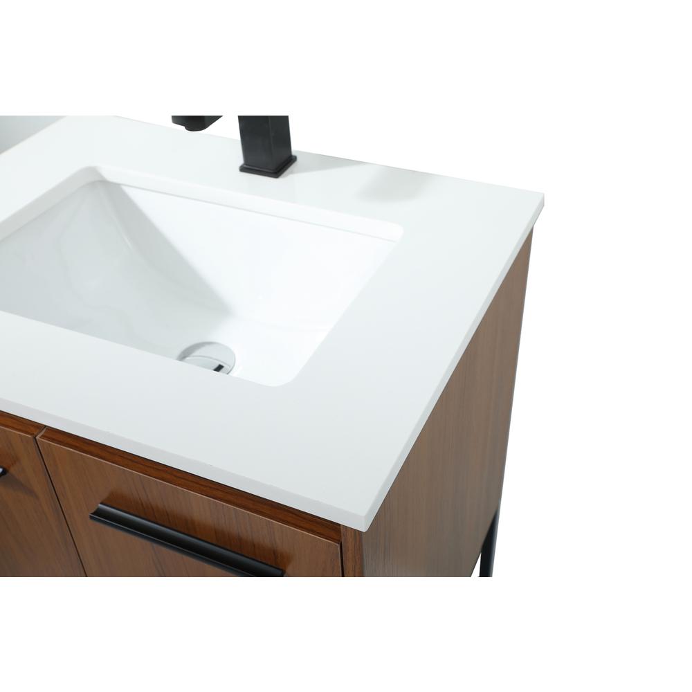 24 inch Single bathroom vanity in teak. Picture 11