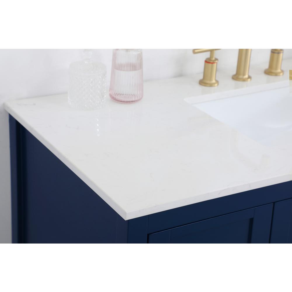 48 inch Single Bathroom Vanity in Blue. Picture 5