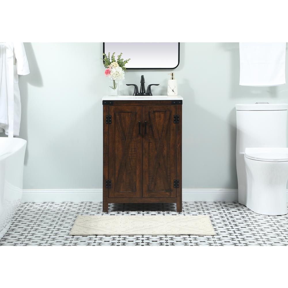 24 inch Single bathroom vanity in expresso. Picture 14