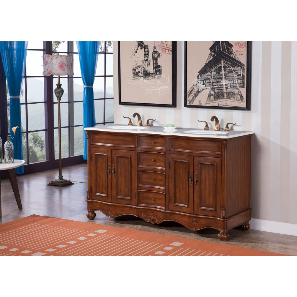 60 In. Double Bathroom Vanity. Picture 13