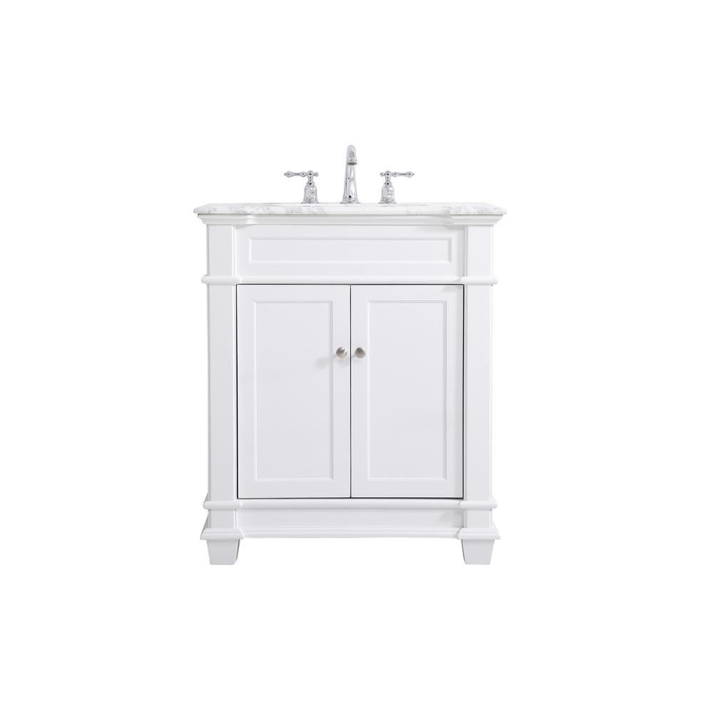 30 inch Single Bathroom Vanity set in White. Picture 1