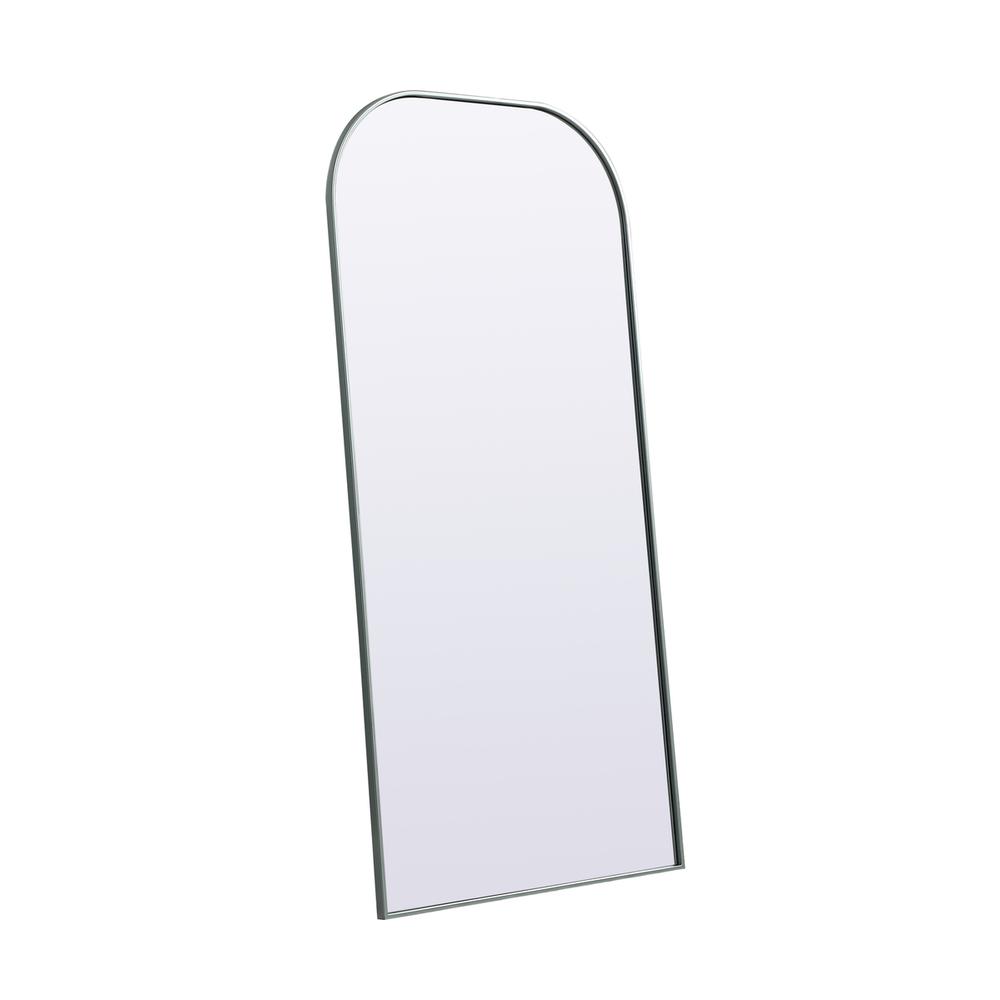 Metal Frame Arch Full Length Mirror 32x66 Inch in Silver. Picture 6