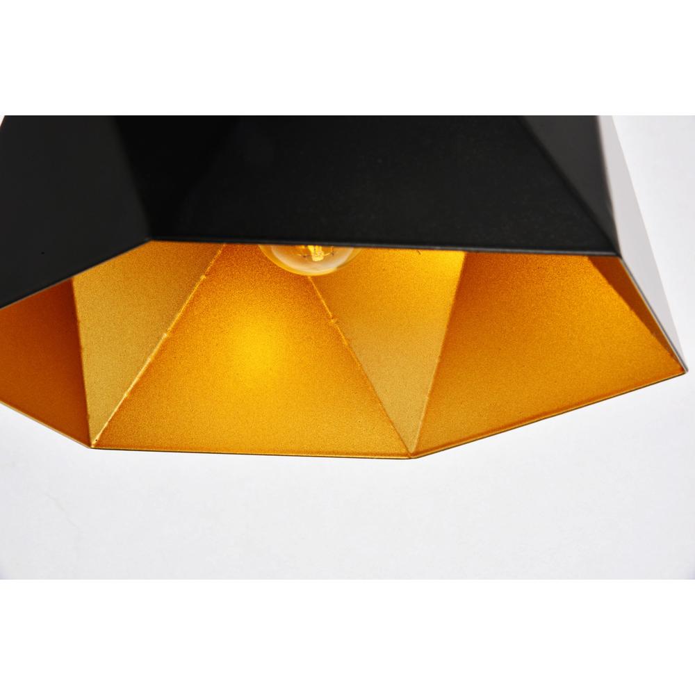 Arden Collection Pendant D10.2 H6.7 Lt:1 Black and Gold Finish. Picture 3