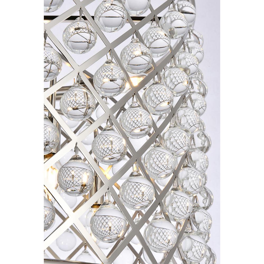 Madison 8 light polished nickel Chandelier Clear Royal Cut Crystal. Picture 4