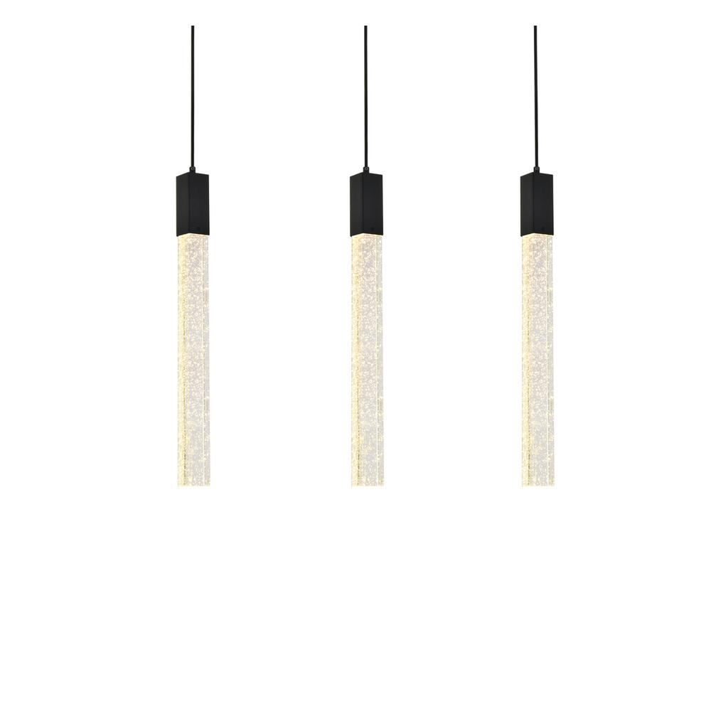 Weston 3 lights pendant in black. Picture 2