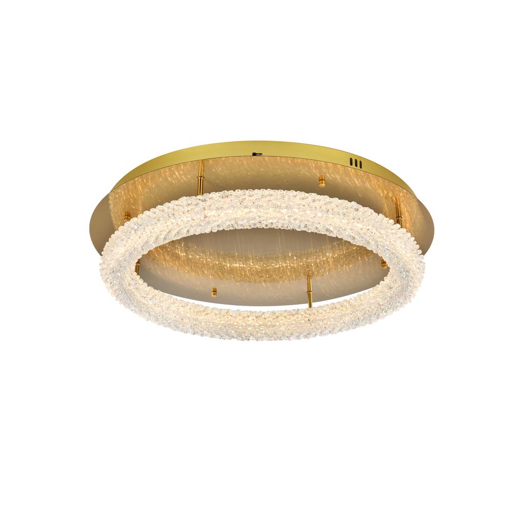 Bowen 26 inch Adjustable LED Flush Mount in Satin Gold. Picture 1