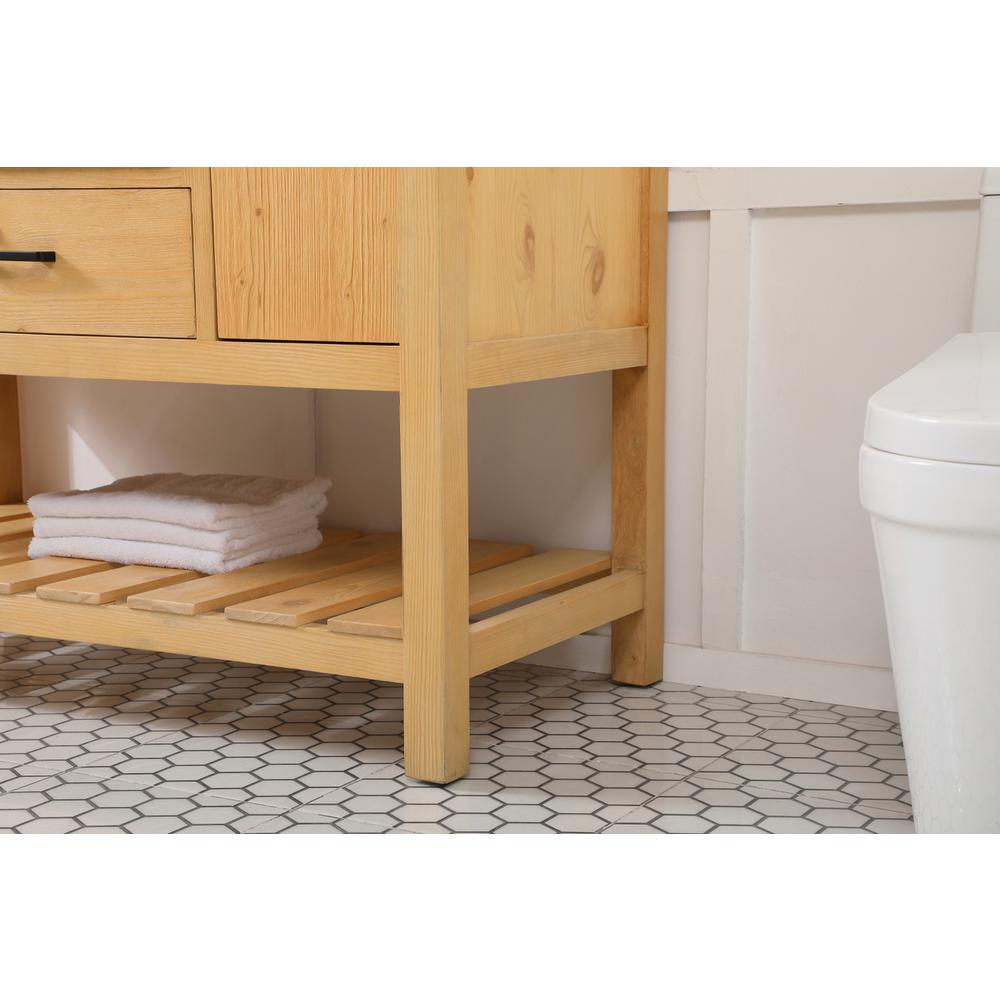 48 inch Single bathroom vanity in natural wood. Picture 6