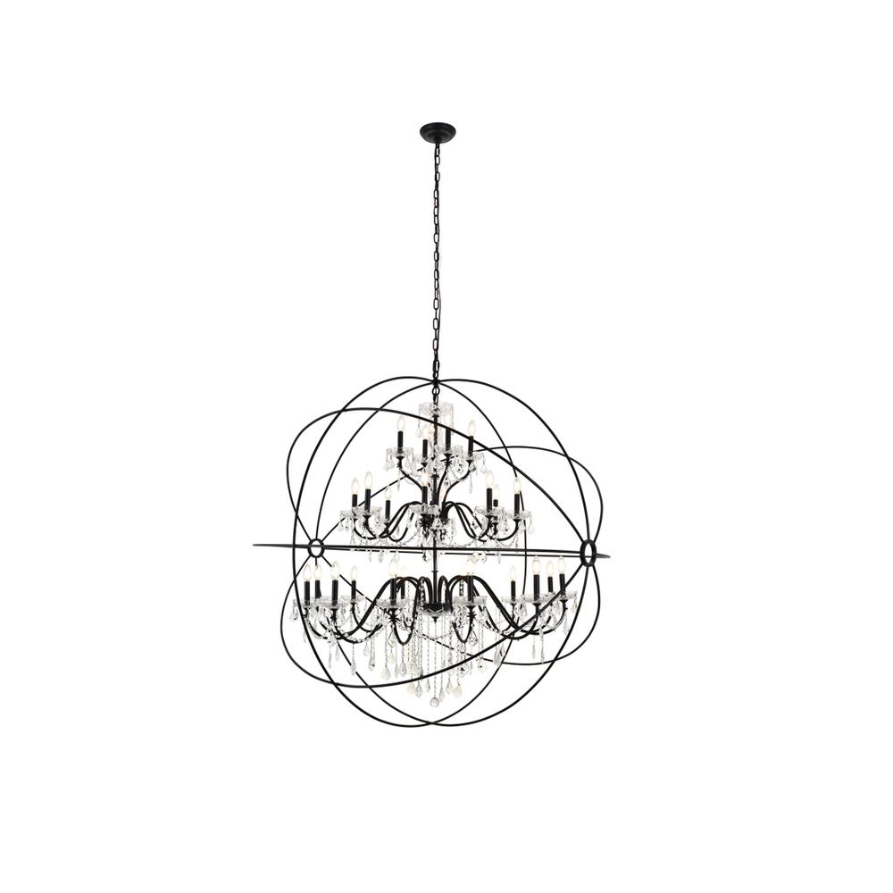 Cordelia 24 Light black Crystal Pendant. Picture 1
