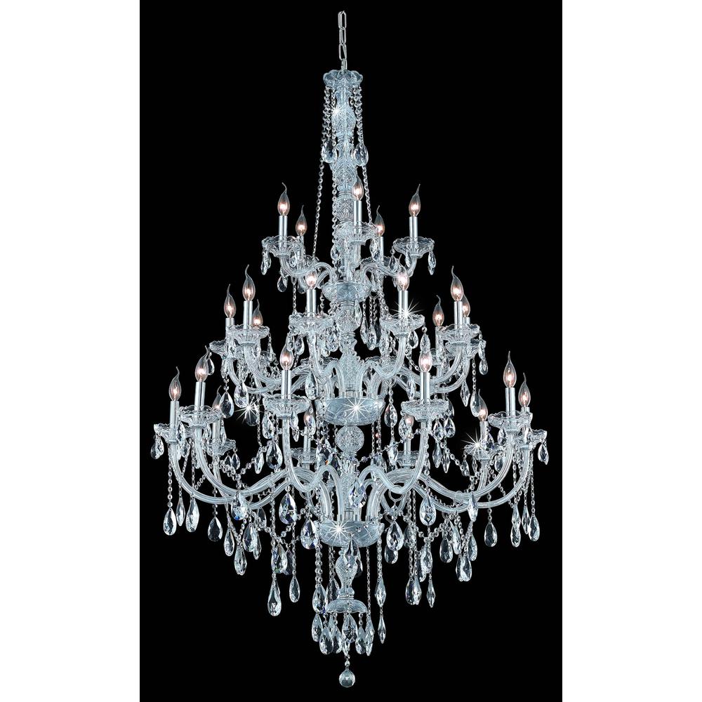 Verona 25 light Chrome Chandelier Clear Royal Cut Crystal. Picture 1