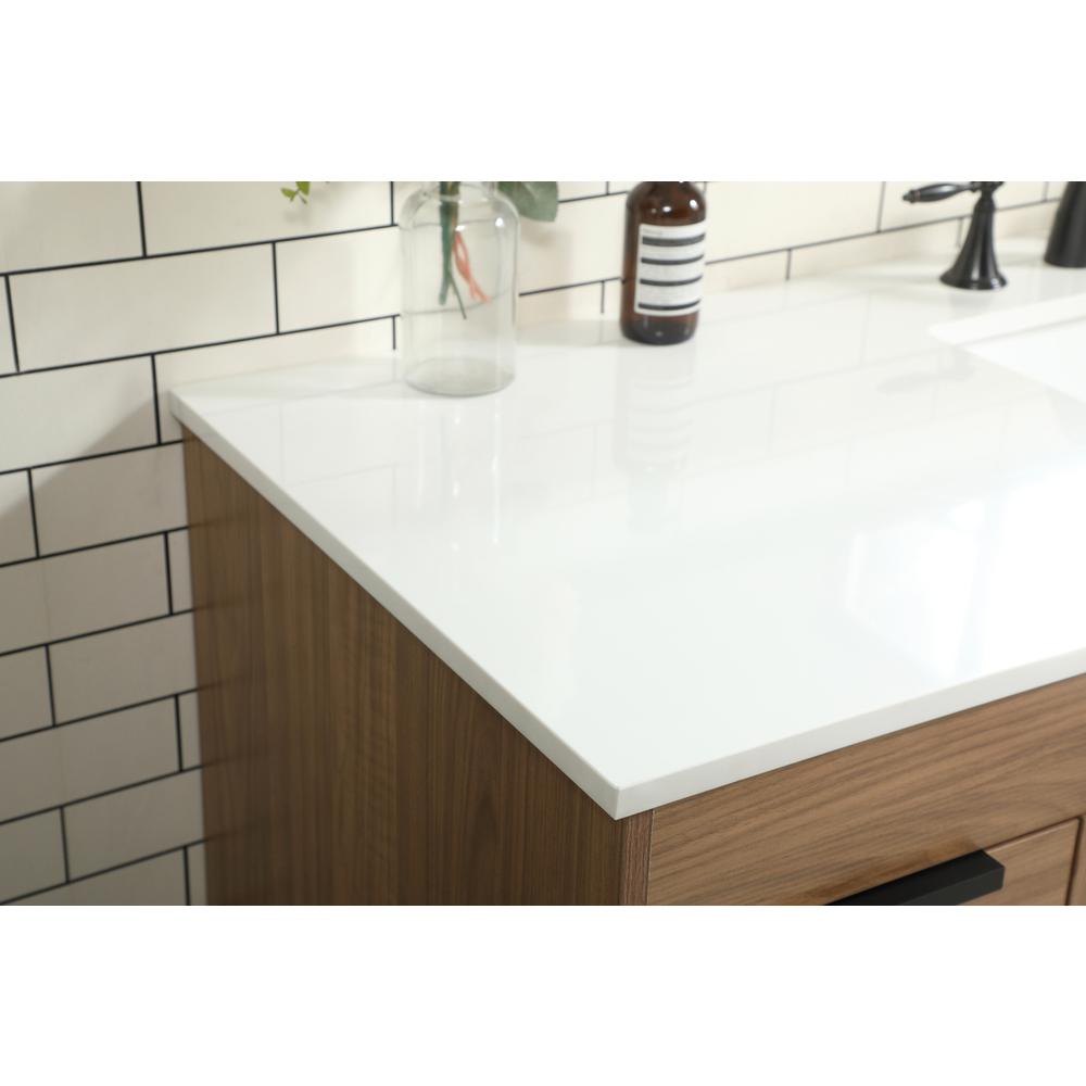 60 inch Single bathroom vanity in walnut brown. Picture 5