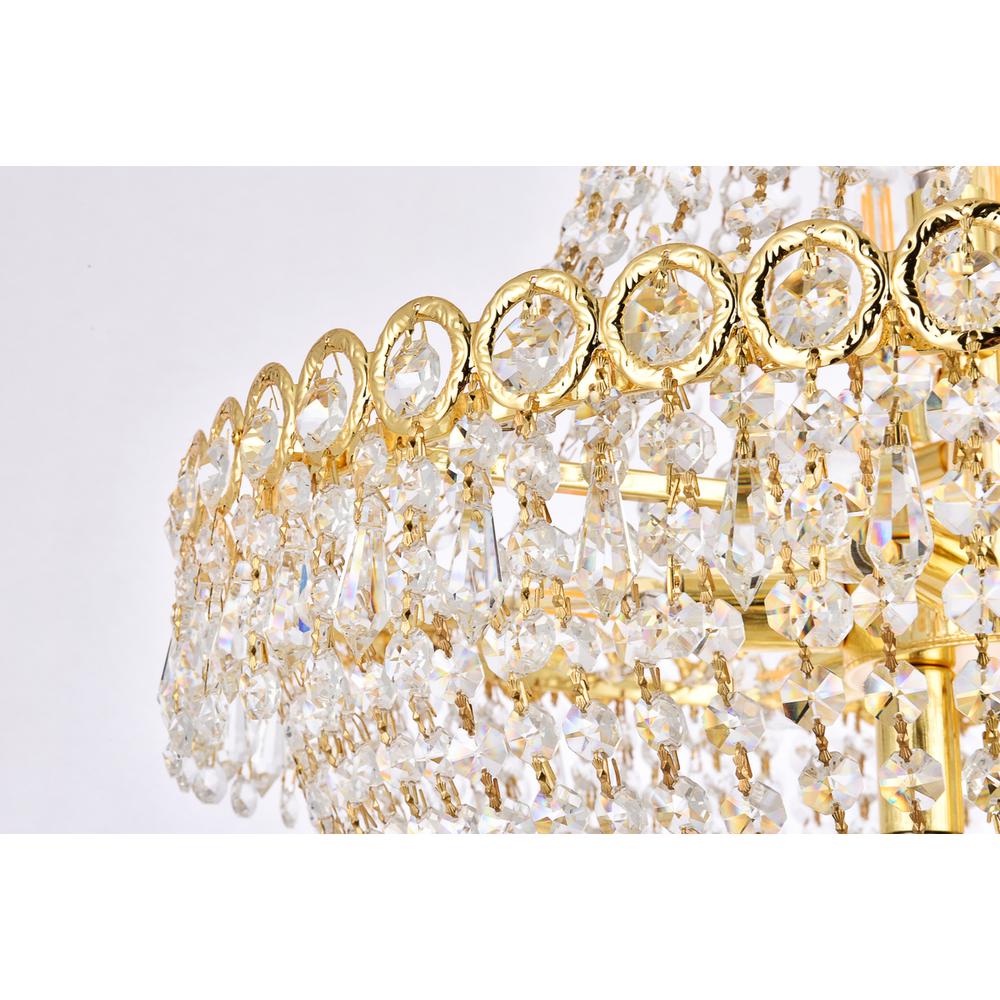 Century 12 light Gold Chandelier Clear Royal Cut Crystal. Picture 4