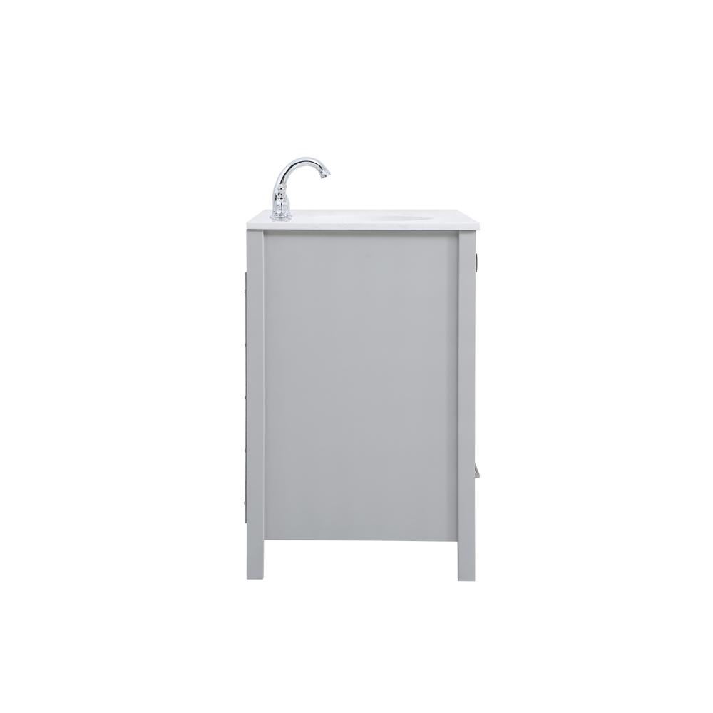 36 inch Single Bathroom Vanity in Gray. Picture 13