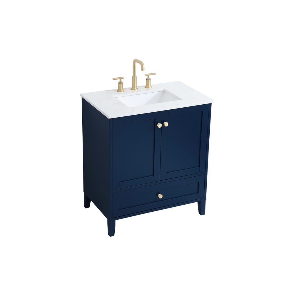 30 inch Single Bathroom Vanity in Grey. Picture 7