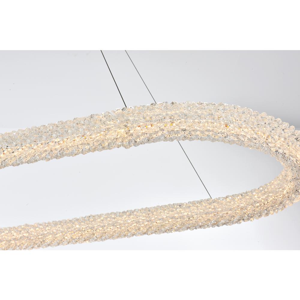 Bowen 51 inch Adjustable LED Chandelier in Chrome. Picture 5