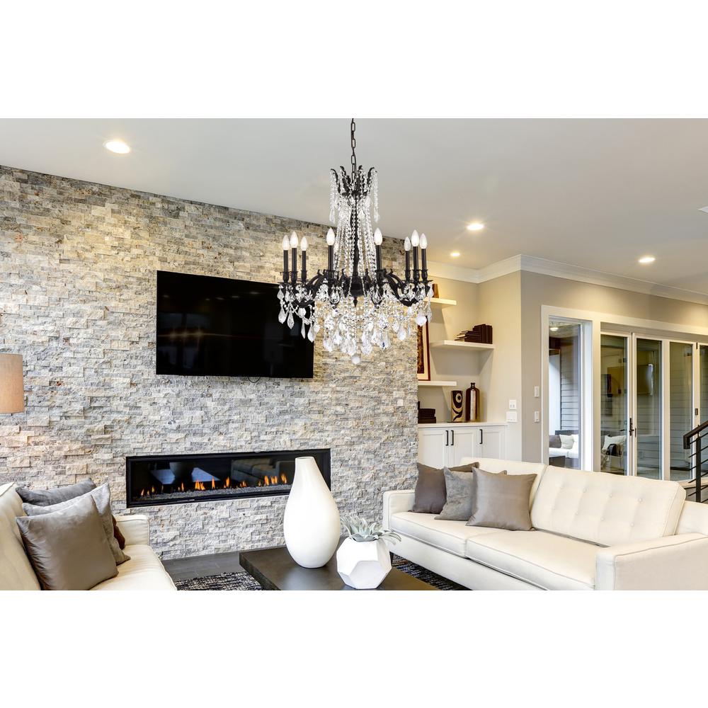 Rosalia 10 light Dark Bronze Chandelier Clear Royal Cut Crystal. Picture 8