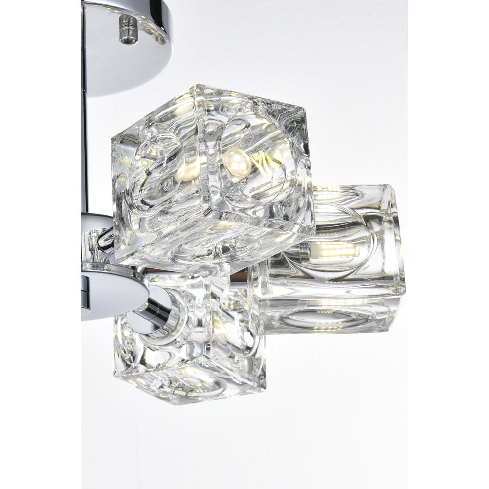 Lyra 14 inch Flush Mount in Chrome. Picture 5