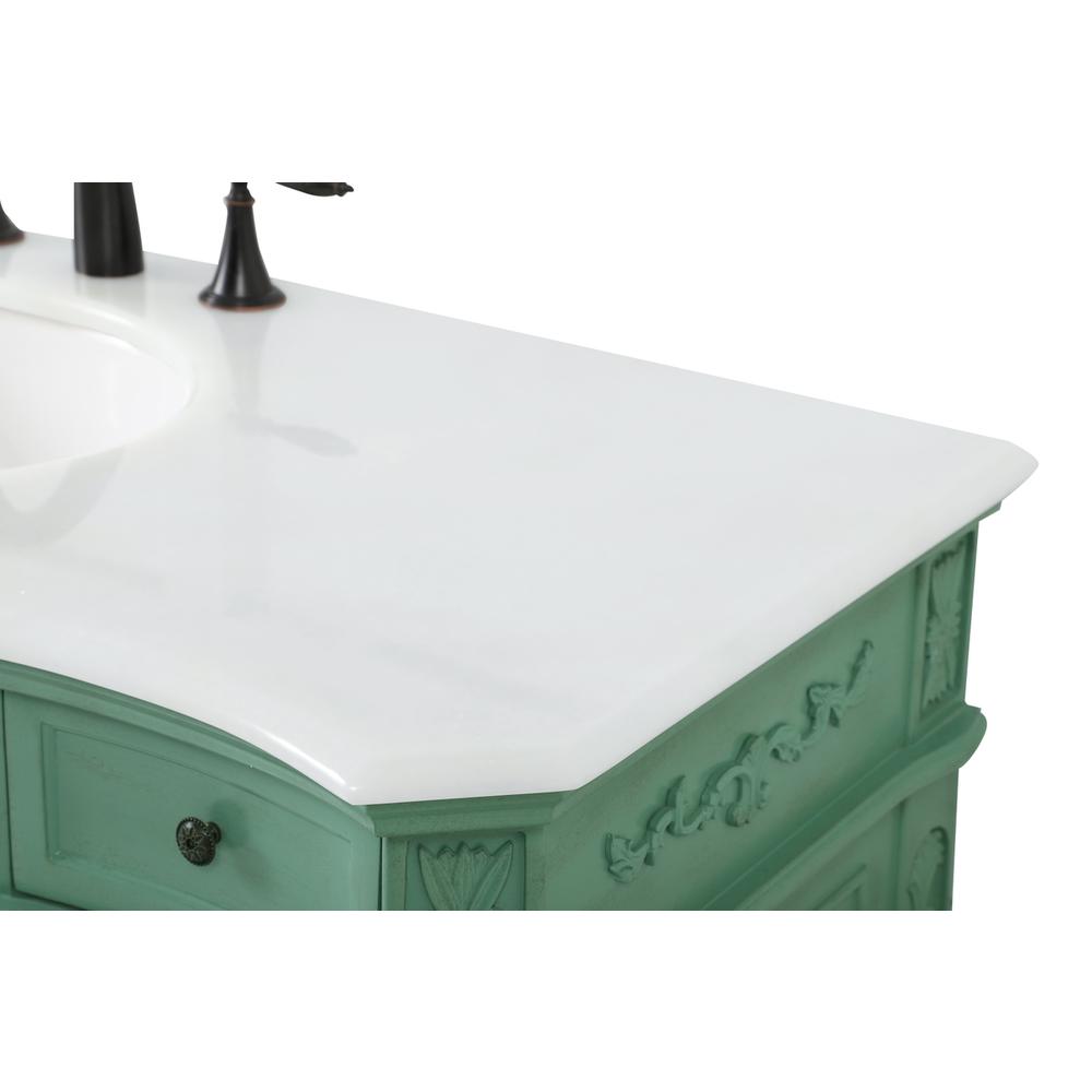 48 inch Single Bathroom vanity in vintage mint. Picture 11