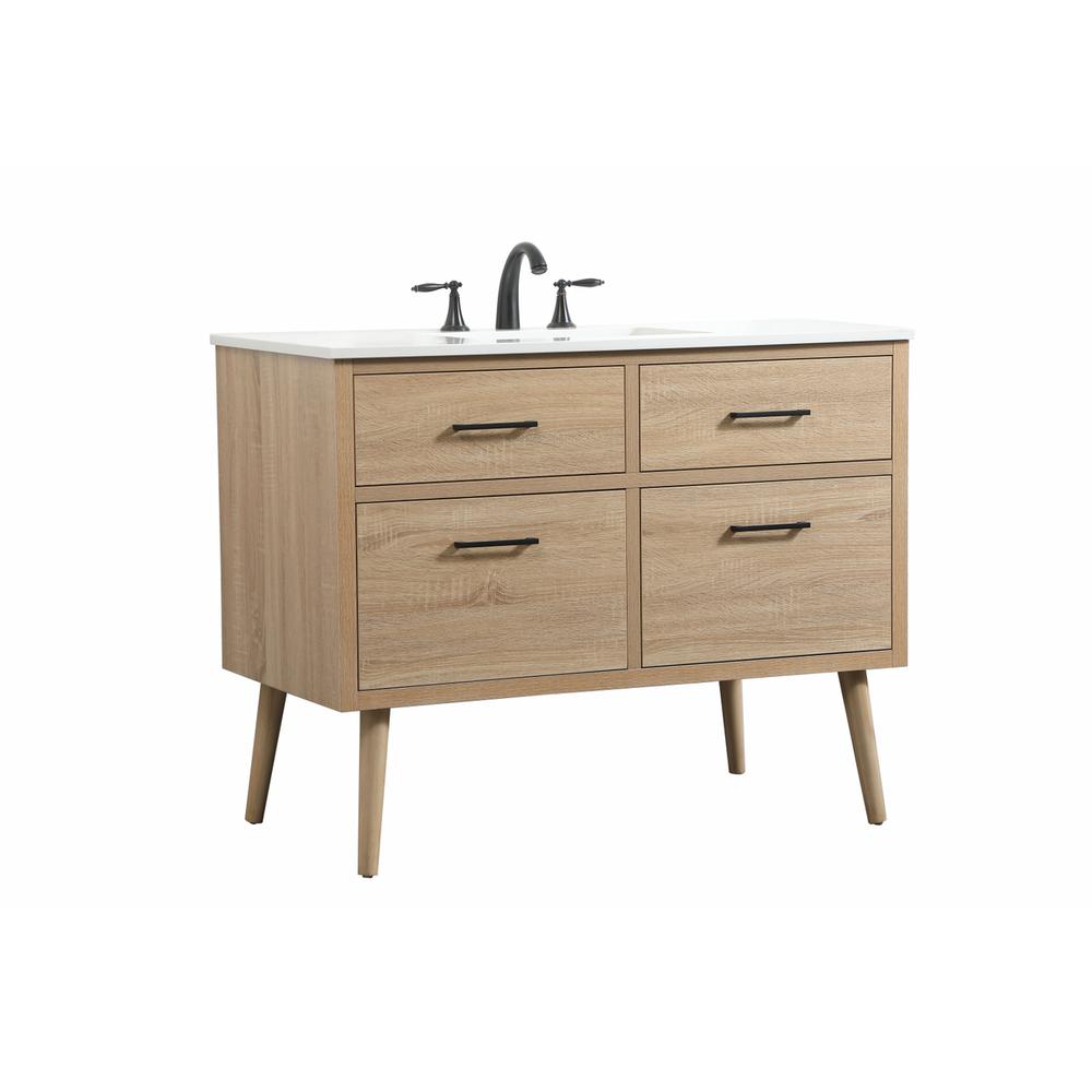 42 inch Single bathroom vanity in mango wood. Picture 7