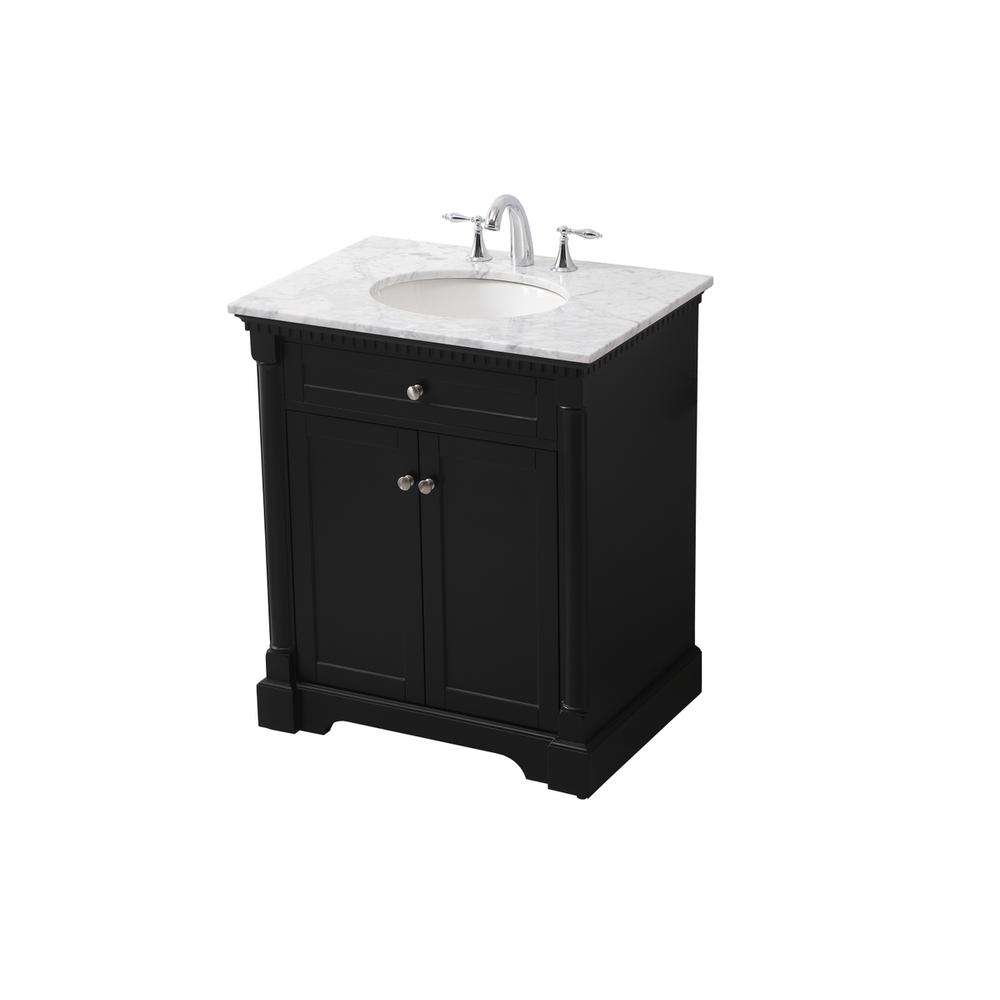 30 inch Single bathroom vanity set in black. Picture 8