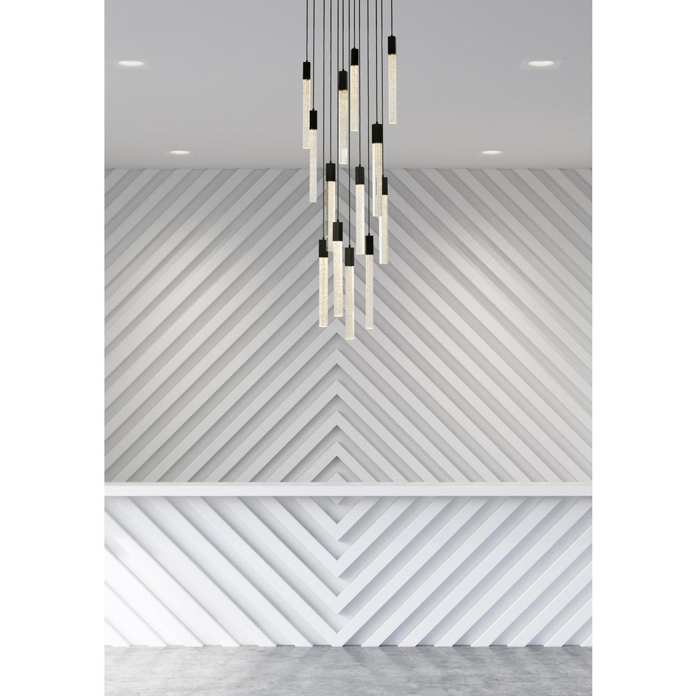 Weston 13 lights pendant in black. Picture 8