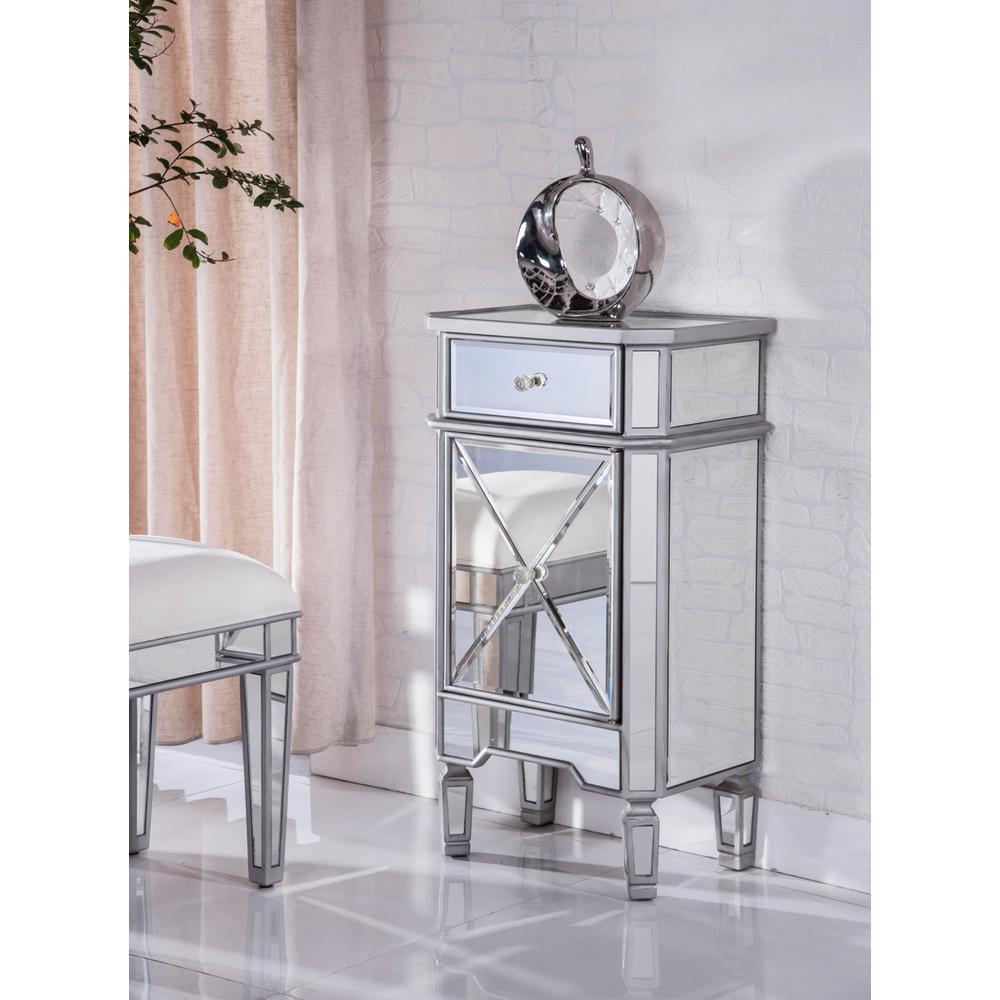 Vanity Table 42 in. x 18 in. x 31 in. in silver paint. Picture 2