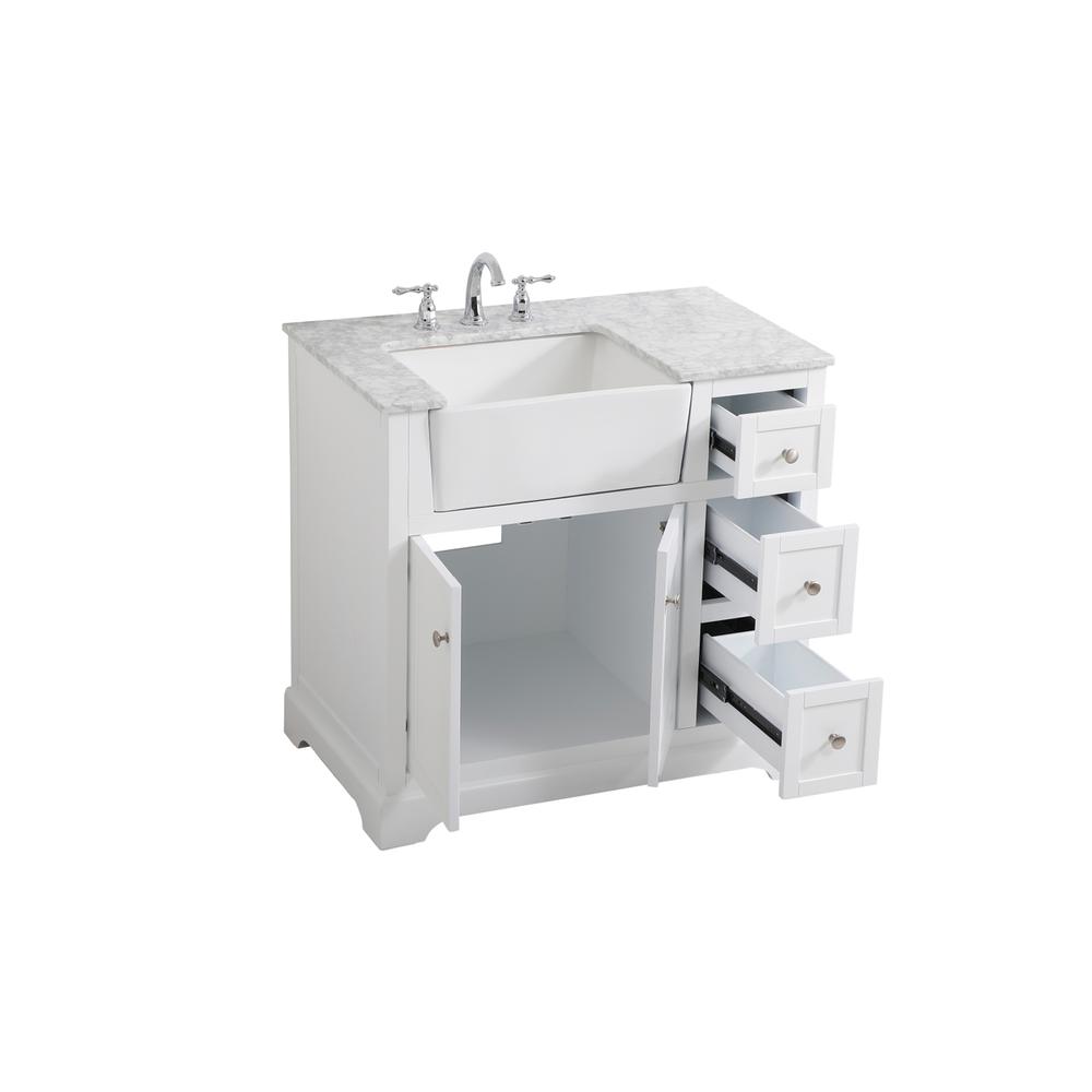 36 inch Single bathroom vanity in white. Picture 9