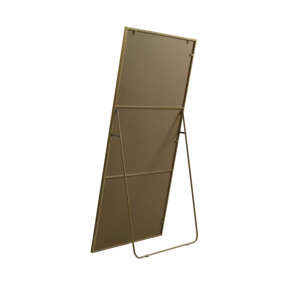 Metal Frame Rectangle Full Length Mirror 36x72 Inch in Brass. Picture 6