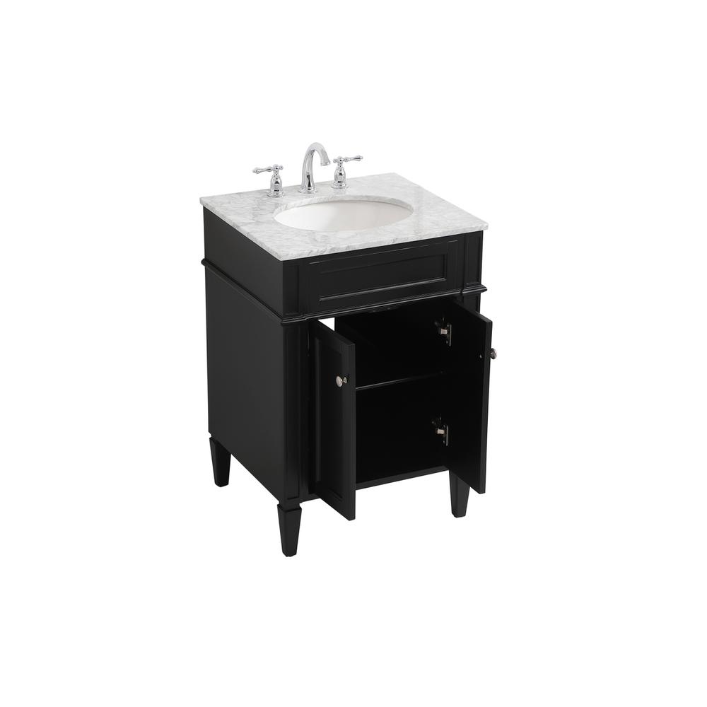 24 inch Single bathroom vanity in Black. Picture 9
