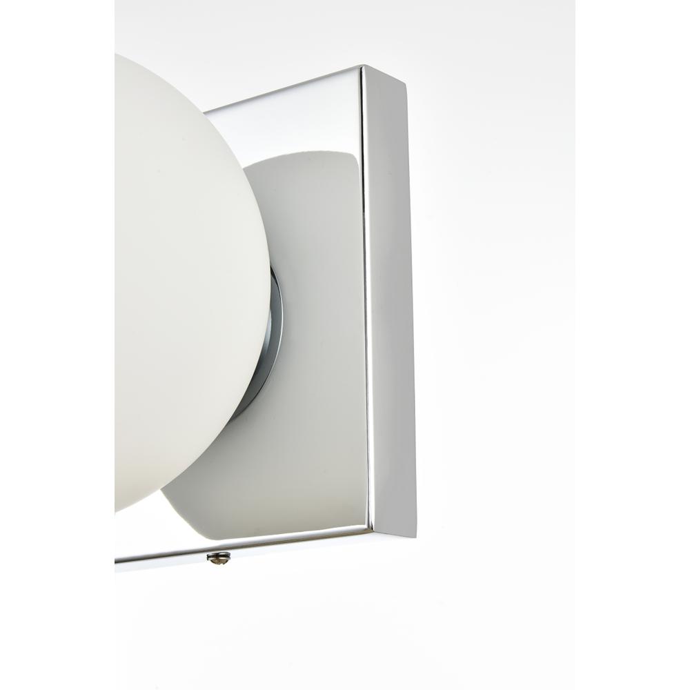 Jaylin 2 light Chrome and frosted white Bath Sconce. Picture 4