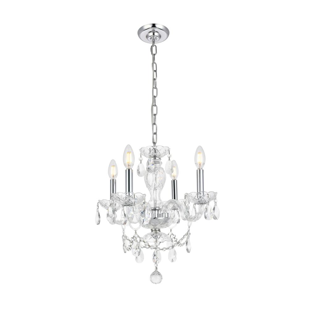 Elle Collection Pendant D17in H18in Lt:4 Chrome Finish. Picture 1
