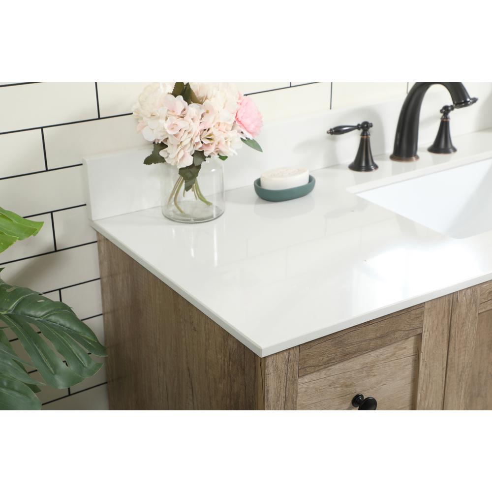 48 inch Single bathroom vanity in natural oak with backsplash. Picture 5