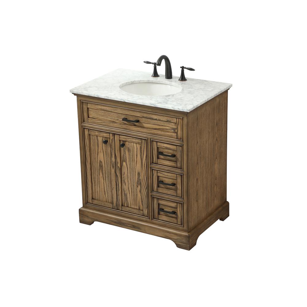 32 inch Single bathroom vanity in driftwood. Picture 8