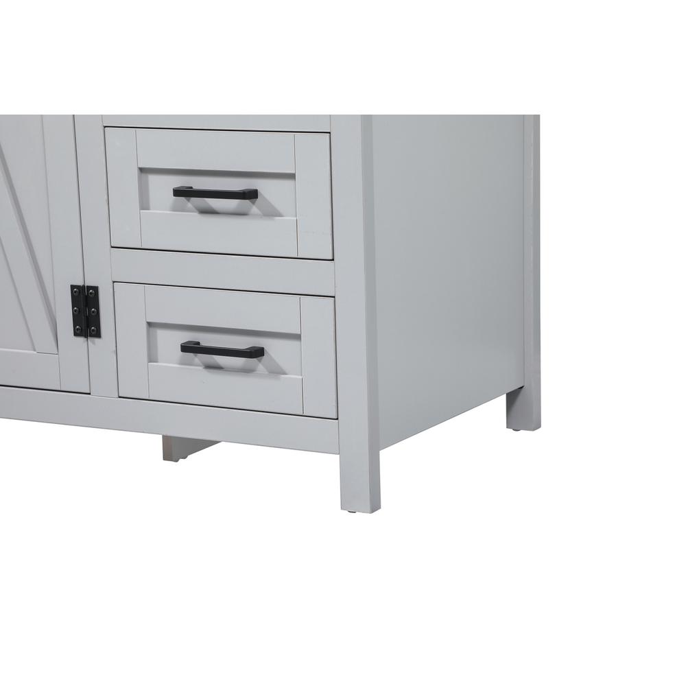 42 inch Single bathroom vanity in grey with backsplash. Picture 13
