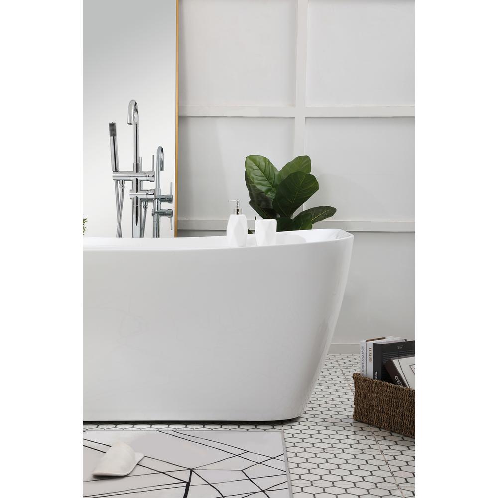 67 inch soaking bathtub in glossy white. Picture 6
