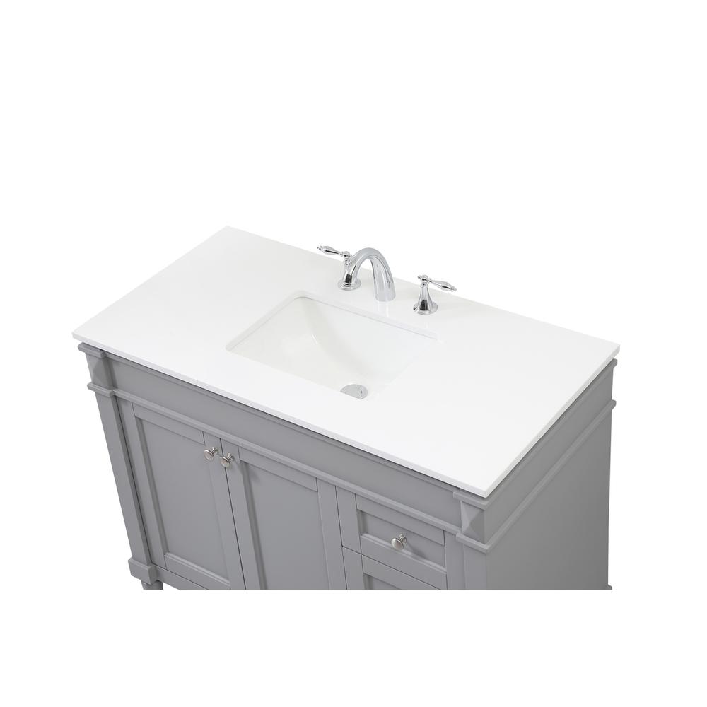 42 inch Single bathroom vanity in grey. Picture 10