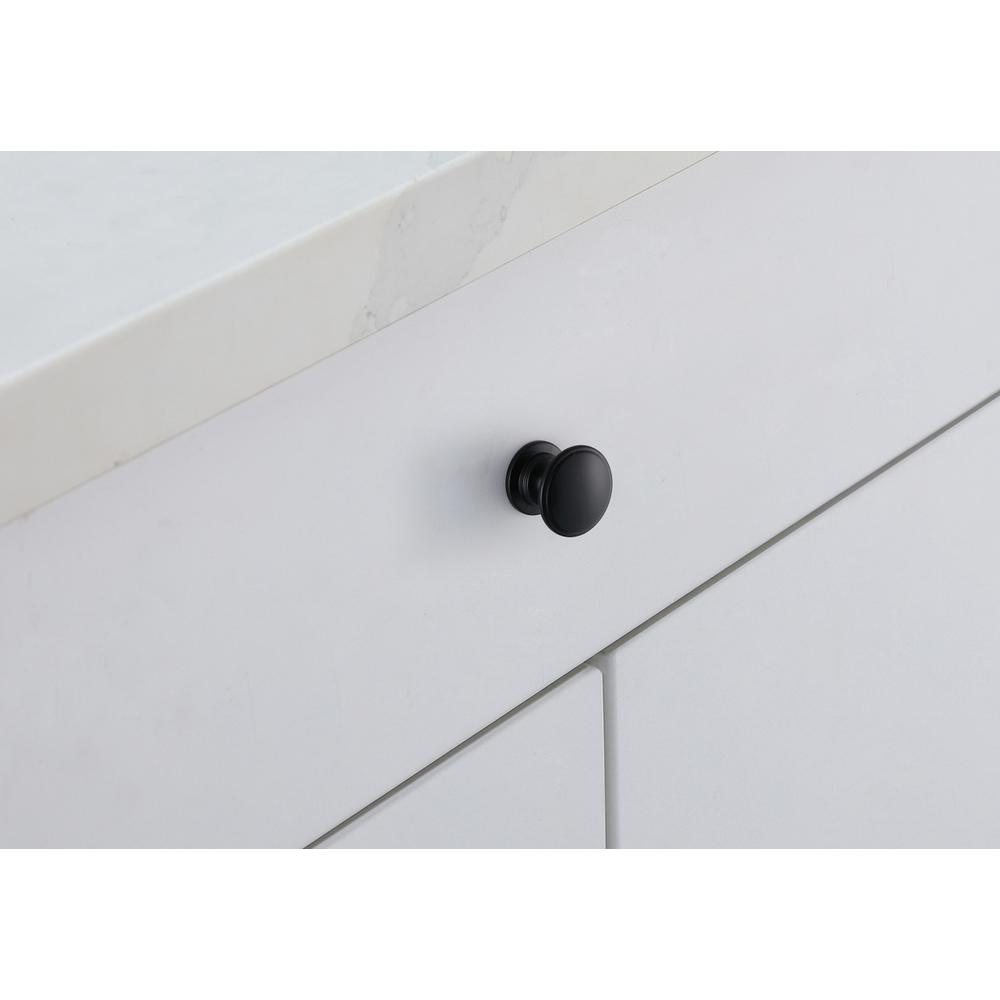 Kaid 1.2" Diameter Matte Black Mushroom Knob Multipack (Set of 10). Picture 2