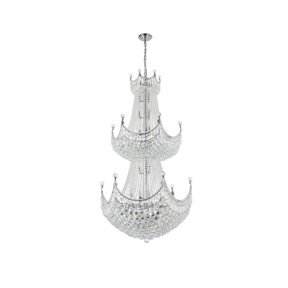 Corona 36 light Chrome Chandelier Clear Royal Cut Crystal. Picture 6